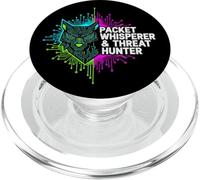 Cybersecurity Threat Hunter Packet Whisperer Wolf PopSockets PopGrip per MagSafe