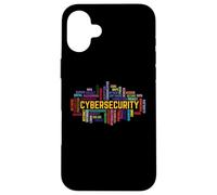 Cybersecurity Word Cloud Cyber Security Regalo Cybersecurity Custodia per iPhone 16 Plus