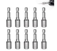 Cyberwork 10pcs chiavi a bussola magnetiche da 8 mm,chiave a bussola bussola,1/4" chiavi a cricchetto, esagonali metrici per trapano o avvitatore a batteria bussole torx bussole per avvitatore