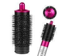 Cyberwork Spazzola volumizzante Medio rotonda aggiornata, compatibile con styler ad aria HS01/HS05/HS08, accessorio per Dyson per Airwrap capelli fini e voluminosi, (Media Rosso Rosa)