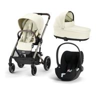 CYBEX GOLD - Trio Balios Seashell Beige Con Seggiolino Auto Cloud T I Size e Adattatori.
