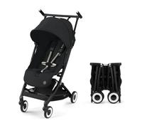 Cybex Libelle - Passeggino da viaggio leggero con pieghevole ultra compatto, sospensione liscia e reclinabile con una mano regolabile, sistema da viaggio, colore: nero magico