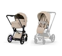 CYBEX PLATINUM - Duo E-Priam Comfort Telaio Matt Black 2026 - Cozy Beige