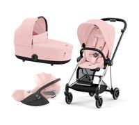 Cybex Platinum Trio Mios con Cloud T Plus Chrome Black Details - Peach Pink