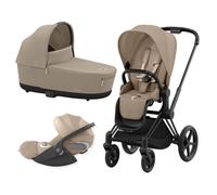 Cybex Platinum Trio Priam con Cloud T Plus Matt Black - Cozy Beige