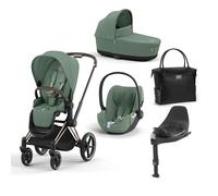 CYBEX PLATINUM - Trio Priam Leaf Green con Telaio Rosegold e Base T + Borsa (OMAGGIO)