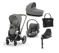 CYBEX PLATINUM - Trio Priam Mirage Grey con Telaio Chrome Brown e Base T + Borsa (OMAGGIO)