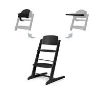 CYBEX Set Seggiolone IRIS Oro 3in1, Crescere con il Bambino, 6 Mesi - 99 Anni, Incl. Set Bambino e Vassoio, Legno di Faggio/Plastica, Splendido Nero