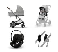 Cybex - Trio Balios S Lux con Cloud G I size, Stone Grey + Seggiolino Auto Cloud G I-Size Black