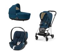 Cybex - Trio Mios 2022 Con Seggiolino Auto Cloud Z ISize - Mountain Blue - Telaio Chrome Black