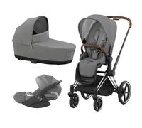 Cybex -Trio Priam 2025 Con Cloud T Isize - Mirage Grey + Telaio Chrome Brown