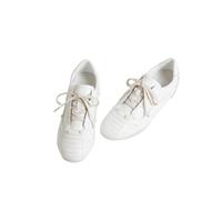 CYBHSM - Sneaker da donna con plateau da 5 cm, tomaia in ecopelle con rivetti in metallo e cuciture dettagliate, per abbigliamento casual quotidiano, taglia 35-40