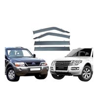 CYBHYAXC Deflettori Antivento per Mitsubishi Pajero V73-V97 MK3-V60 MK4-V80 2001-2021, Deflettori Finestrini Auto Antivento Antipioggia Scudo Deflettori d'Aria Integrati,B