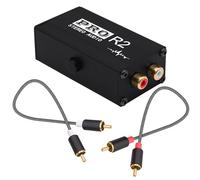 CybNemo Isolatore RCA Ground Loop Isolatore Filtro Rumore Eliminatore di ronzio 2 Canali Isolatore di Segnale Audio RCA Guscio in Alluminio per Sistema Stereo Casa Altoparlante Lettore Audio Auto