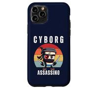 Cyborg Cappuccino Assassino Italiano Brainrot Meme Bambini Ragazzi Custodia per iPhone 11 Pro