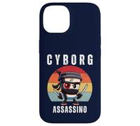 Cyborg Cappuccino Assassino Italiano Brainrot Meme Bambini Ragazzi Custodia per iPhone 14