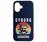 Cyborg Cappuccino Assassino Italiano Brainrot Meme Bambini Ragazzi Custodia per iPhone 16