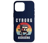 Cyborg Cappuccino Assassino Italiano Brainrot Meme Bambini Ragazzi Custodia per iPhone 16 Pro Max