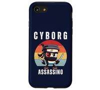 Cyborg Cappuccino Assassino Italiano Brainrot Meme Bambini Ragazzi Custodia per iPhone SE (2020) / 7/8