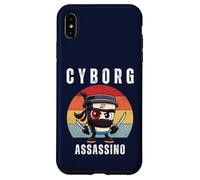 Cyborg Cappuccino Assassino Italiano Brainrot Meme Bambini Ragazzi Custodia per iPhone XS Max