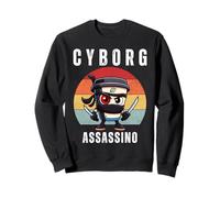 Cyborg Cappuccino Assassino Italiano Brainrot Meme Bambini Ragazzi Felpa