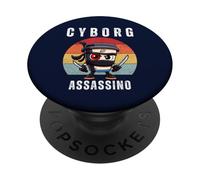 Cyborg Cappuccino Assassino Italiano Brainrot Meme Bambini Ragazzi PopSockets PopGrip Adesivo