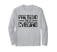 Cyborg Costume Pretend I'm Un Cyborg Robot Android Halloween Maglia a Manica