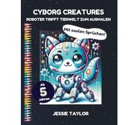 Cyborg Creatures: Roboter trifft Tierwelt zum Ausmalen