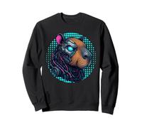 Cyborg Cyberpunk Capybara Cybernetic per Ragazzi Uomini Bambini Felpa