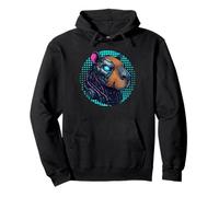 Cyborg Cyberpunk Capybara Cybernetic per Ragazzi Uomini Bambini Felpa con Cappuccio