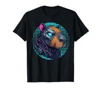 Cyborg Cyberpunk Capybara Cybernetic per Ragazzi Uomini Bambini Maglietta