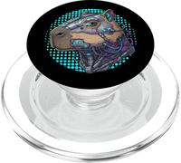 Cyborg Cyberpunk Capybara Cybernetic per Uomini Ragazzi Bambini PopSockets PopGrip per MagSafe