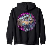 Cyborg Cyberpunk Capybara Cybernetic Uomini Donne Bambini Felpa con Cappuccio