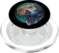 Cyborg Cyberpunk Capybara Cybernetic Uomini Donne Bambini PopSockets PopGrip per MagSafe