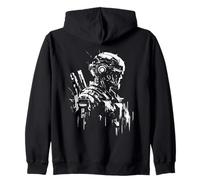 Cyborg Soldier - Vintage Graphic Robot Amante Felpa con Cappuccio