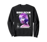 Cyborg Soulscan Donna Futuristica Glitch Art Cyberpunk Felpa