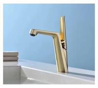 CYBSFKJ Lusso creativo e semplicità miscelazione lavabo rubinetti in metallo rubinetti for lavabo acqua calda e fredda lavandino del bagno accessori for il bagno(Gold)