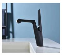 CYBSFKJ Lusso creativo e semplicità miscelazione lavabo rubinetti in metallo rubinetti for lavabo acqua calda e fredda lavandino del bagno accessori for il bagno(Black)