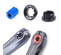 CYCEARTH Tappo di Regolazione della manovella + Strumento per Bicicletta M20 guarnitura Viti Dadi Copertura guarnitura bullone per Shimano (Nero)