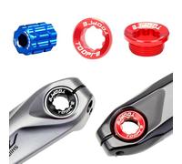 CYCEARTH - Tappo di regolazione della pedivella + strumento per bicicletta, coperchio della guarnitura M20, viti, dadi, per Shimano (rosso)