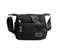 CYchen Borsa Tracolla Donna in Tela - Borse da Spalla Tote Grande Mano Bag Lavoro Shopping Borsetta Shopper Porta PC Università Media Nera Vintage Piccola Bauletto