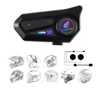 CYCKING Altoparlante per casco da moto con batteria ad alta durata, cuffie da casco, dotate di controllo automatico di risposta/chiamata musica/rumore intelligente/Wake up Siri, compatibile con tutti