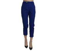 CYCLE Cotton Royal Blue High Waist Skinny Cropped Trouser Pants - W28