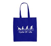 Cycle Della Vita - Evolution - Borsa Tote IN Tela - Bicicletta Ciclisti