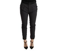 CYCLE Gray Mid Waist Slim Fit Skinny Cotton Trouser - W28
