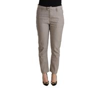 CYCLE Light Gray Linen Blend Mid Waist Tapered Pants - W29