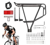 Cycle Rear Rack, Multipurpose Aluminum Alloy Rack, Black Cycle Luggage Carrier, Wear Resistant Bikes Rack, Strong Back Rack, Light Cycle Carrier, Versatile Accessories,