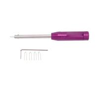 Cycle Spoke Wrench | Double Ring Wheel Spoke Cap Installation Tool | Helps Avoid Spoke Cap Loss | Aluminum Alloy & Stainless Steel | with 5 Accessories for Cycle Maintenance (Purple)