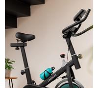 Cecotec Cyclette Indoor DrumFit Indoor 6000 Forcis. Volante inerziale 6 Kg, Resistenza Manuale, Monitor LCD, Supporto per Dispositivi, Bottiglia, Porta Bottiglie e Calapiés