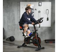 Cyclette da Casa, Fitness Cyclette da Camera Professionale con Manubrio e Sella Regolabile, Vassoio Portaoggetti, Monitor LCD, Portabottiglie, Volano 8kg e Ruote, Rosso Descrizione: Svolgi un allename